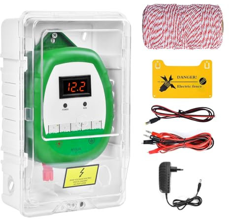 10 KM Recinzione Elettrica , Recinzione Elettrica Per Animali Recinzione Elettrica Per Animali Allevamento Fattoria Di Animali Elettrico Controller Mucca Pecore Cavalli Carrozzina Pastore