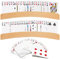 Porta Carte da Gioco in Legno, 2 Pezzi Porta Carte da Gioco con Design Curvo, Ideale per Bambini, Anziani, Adulti, Disabili