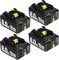 4 X 8.0Ah Ersatzakku für Makita Akku 18V BL1860B BL1860 BL1840 BL1830 BL1860B BL1815 BL1850B BL1835 BL1850B BL1845 BL1850 194205-3 LXT-400 mit LED Werkzeugakku (4 × 8.0Ah)