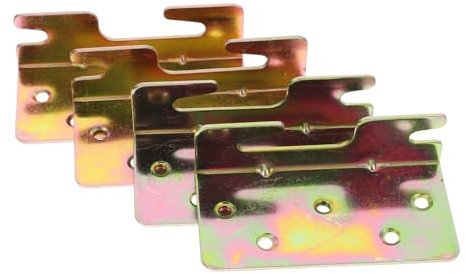 DECORNIJIA 4stücke Bettbeschläge Teiliges Für Stabilen Bettrahmen Universelle Eisenhaken Für Einfache Installation Robuste Verbindungselemente Für Sichere Bettkonstruktionen