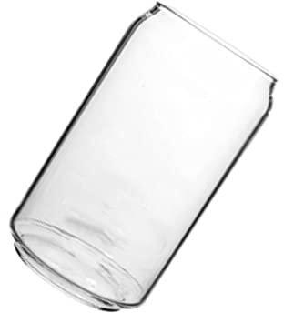 GRIRIW Vaso De Vidrio Transparente Forma De Lata Para Cerveza Agua y Jugos Resistente y Fácil De Usar Capacidad