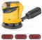Orbital Sander Compatible with Dewalt 18V Battery, Cordless Random Orbital Sander with 12Pcs Sandpapers & Collection Bag, 360°Rotating Sanding Base Plate, for Sanding, Polishing (Battery not included)