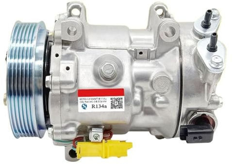 NFEHJEN Compresor de Aire Acondicionado SD7C16, Compatible con Citroën C4 Picasso 1.6 HDI (2007-2010): 9800839580, 9671216780, 9659875880, 8FK351334171, 96519114