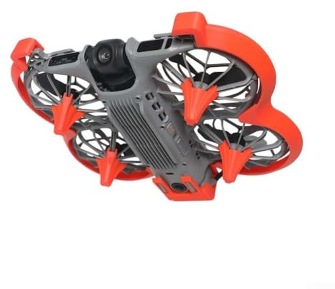 SMZhomeone Für DJI NEO2 Propeller-Schutz-Set, Anti-Kollisions-PC-Ringe, vollständige Abdeckung, einfache Installation, Orange/Grau/Schwarz, für Drohnen, Sicherheitsflugzubehör (Orange)