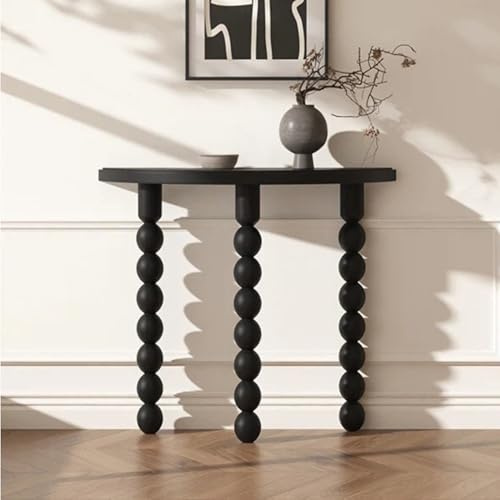 KUKIXKK Console Table, Wood Entryway Table, Black Contemporary Display Sofa Tables, Accent Tables for Hallway, Foyer, Behind Couch, Simple Installation(31.4inch/80cm)