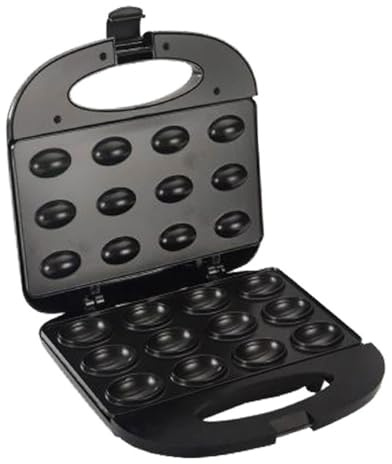 Oxxggkao Small Baking Breakfast Machine Double Sided Heating Nonstick Nut Waffles Maker for Nut Cakes and Desserts Enduring Electric Walnuts Cake Waffles Maker with Holes