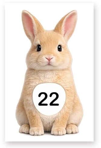 Personalised Wheelie Bin Sticker | Cute Rabbit House Number Bin Decal | Waterproof Vinyl Dustbin Label