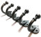 IRONMONGERY WORLD® 3050AI 5 X Ball TIP Antique Style Single Coat Hook CAST Iron Hanging Hook Hanger