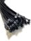 Fascette di nylon, lunghe e larghe, cerniere in plastica, bianco e nero, misura extra large, nero