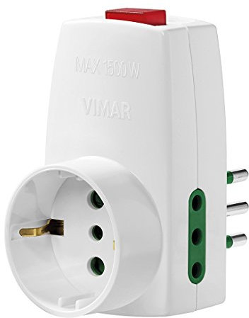 Vimar 0P00330.B Adattatore, S11, 2P11, P30, Interruttore, Bianco