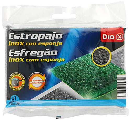 DIA estropajo inox con esponja paquete 1 ud