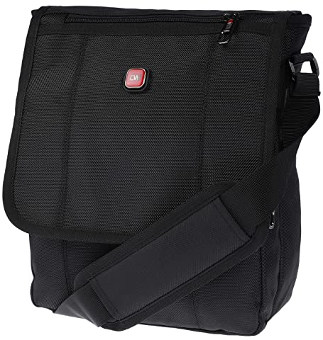 Christian Wippermann Herren Umhängetasche in Schwarz, Groß - Praktische Herrentasche, Ideal als Schultertasche, Männer Tasche, Umhängetasche Herren, Männertasche, Herren Handtasche