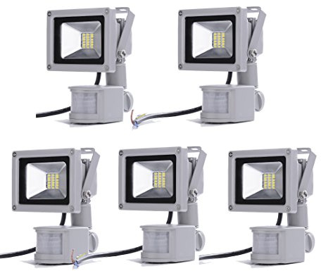 5X 20W 30W 50W 80W SMD Fluter mit Bewegungsmelder LED Strahler Kaltweiß kaltweiss Licht IP65 Wasserdicht LED Lampe Wandleuchter Flulicht Flutbeleuchtung LED Gartenlampe Außenstahler(20 watt)