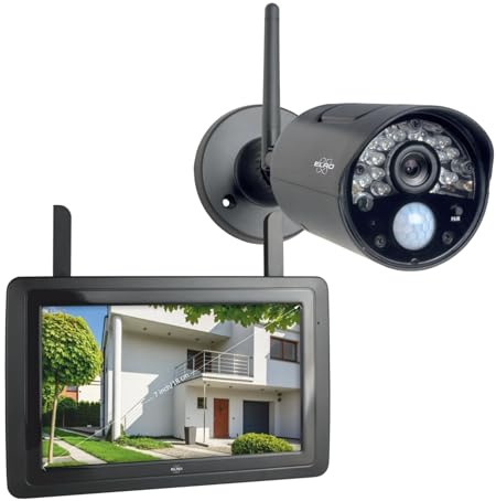 ELRO CZ30RIPS Wireless HD Überwachungs-Kamera Set mit 7” Bildschirm und App, 1 Stück (1er Pack)