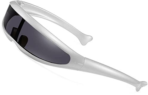 Futuristisch Zyklop Sonnenbrille für Cosplay Schmale Zyklopen Erwachsene Party Wrap Gläser Spiegel