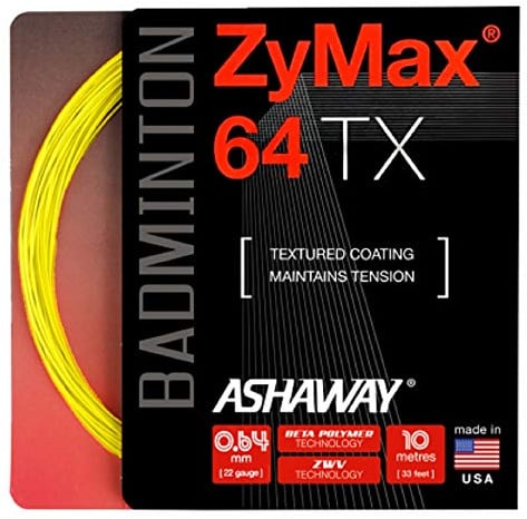 Ashaway ZyMax 64 TX - Set di corde da badminton, colore: Giallo