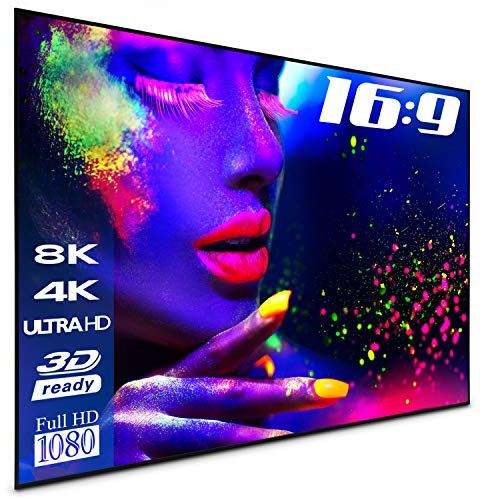 ESMART Expert UKD Akustik Rahmen-Leinwand [Größenauswahl] 160 x 90 cm (72) 16:9 | Heimkino Beamer Projektionsleinwand Rahmen Leinwand LCD LED