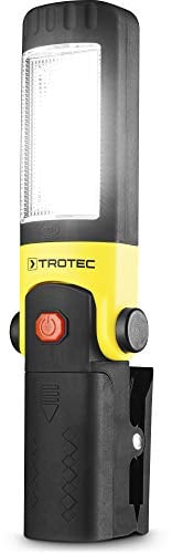 TROTEC Stab-LED-Arbeitsleuchte PWLS 01-3 Licht 8 Stunden Leuchtdauer IPX4 12.000 K 220 lm Taschenlampe, 3 Lichtmodi, bis zu 8 Stunden Leuchtkraft