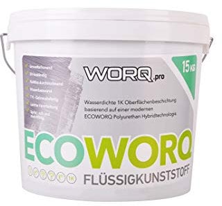15 KG Ecoworq Flüssigkunststoff, Dachbeschichtung, Dachabdichtung, Flachdachabdichtung