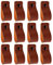 Brute Strength - Ledergriffe für Möbel - Cognac - 12 Stück - 12,5 x 2,5 cm - Schrankgriff, Türgriff für Küche, Bad, Schränke, Kommode, Holz