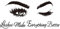 SUPERDANT Wandtattoo 2 Blatt Frauen und Augen Wandsticker Auge Und Maxim Muster Wandaufkleber Motivationszitate Vinyl Wandaufkleber Für Damenfriseursalon Zuhause Schönheitssalon Schlafzimmers Dekor