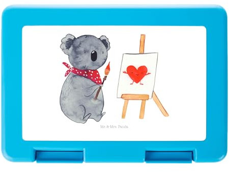 Mr. & Mrs. Panda Brotdose Koala Künstler - Geschenk, Lunch box, Butterbrotdose, Brotbox, Liebesgeschenk, Koalabär, Liebe, Snackbox, Brotzeitbox