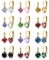 Kakonia 12 Paar Leverback-Ohrhänger-Set für Damen, vergoldet, CZ-Edelstahl-Ohrringe, 10 mm, mehrfarbig, Zirkonia, Tropfen-Ohrringe, Gold