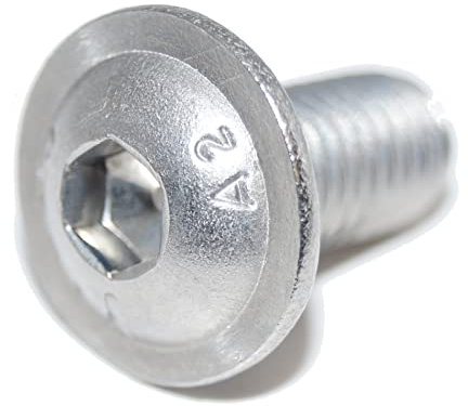 Flachrundkopfschrauben mit Innensechskant mit Flansch M6X60 6 Stück ISO 7380-2 A2 Edelstahl rostfrei Senkkopfschraube, Linsenkopfschraube