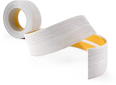 Quest Weichsockelleiste Selbstklebend - 30 mm x 30 mm - Knickleiste, Abschlussleiste für Küche, Badezimmer -Dichtungsband - PVC, Flexibel, Wasserdicht, Dekorativ - 25 Meter, Birke