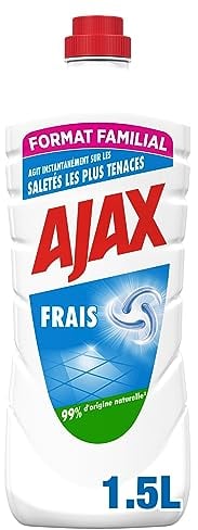 AJAX - Nettoyant Ménager Sol & Multi Surfaces Ajax Frais - Sans Rinçage - Formule Ecoresponsable - 1,5 L