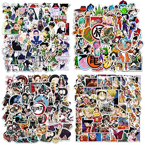 200pcs Anime Stickers Mixed Pack for Kids Teens Boys,Vinyl Waterproof Stickers for Skateboard Water Bottles Laptop Bike Motorcycle Hard Hat Car Bumper Bedroom Wall Decoration
