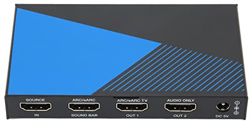 4K 60Hz ARC EARC HDMI Audio Extractor Converter, 18Gbps HDMI 2.0b Audio Splitter für HDR, TrueHD, Metal HDMI Processor Support HDCP 2.3(EU)