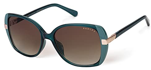 RADLEY MORWENNA Women's Sunglasses 107 Gloss Crystal Green/Brown Gradient, 57/17/140