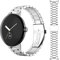 Miimall Metall Armband Kompatibel mit Google Pixel Watch 1/2/3 41mm 2024 Uhrenarmband, Edelstahl Doppelte Faltschließe Verstellbares Armband für Pixel Watch 1/2/3 41mm-Silber