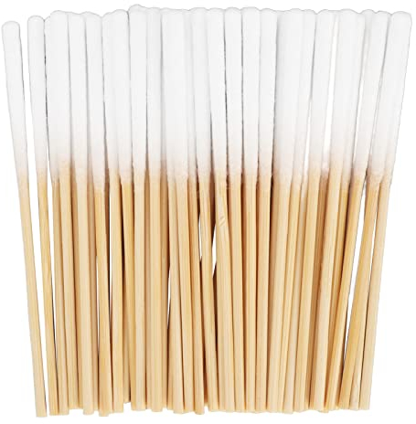 60Pcs Cotton Swab, Wooden Handles Cotton Tipped Applicator, Soft Tip Makeup Cosmetic Applicator Sticks Applicators, Cotton Swabs for Makeup, Long Gun Cleaning, Pet Care 8cm