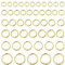 ALEXCRAFT Biegeringe Gold, 60 Stück Multipack 925 14 Vergoldet Biegeringe Offene Ringe Gold Verbindungsringe für Schmuckherstellung Ketten Halskette Gold Offene Sprung Ring 4 5 6 7 8 10mm