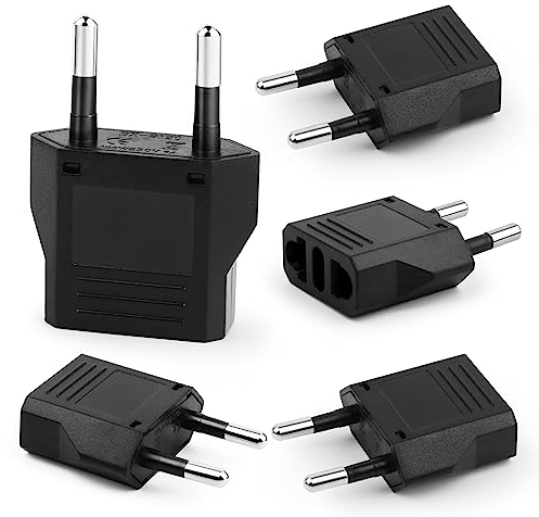 5 pièces Adaptateur USA vers France,Adaptateur Prise USA,Prise Amérique Canada Mexique Prise de convertisseur Adaptateur pour appareils avec Alimentation US