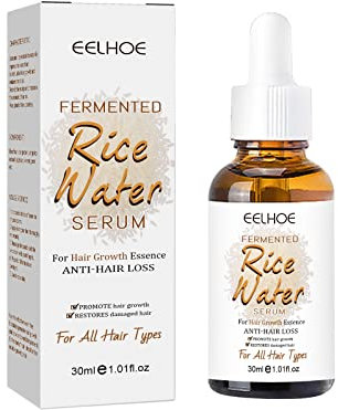 Fermentiertes Reiswasser Reiswasser für das Haarwachstum Reiswasser Haarwachstumsserum für dünner werdendes Haar und Haarausfall Haarausfall fördert Dicker 30ml Gegen Haarausfall Männer (A, One Size)