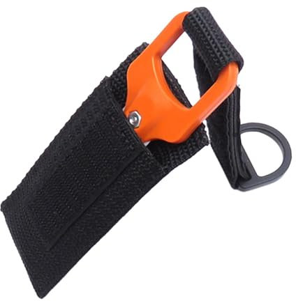 Dickly Tagliasagola per Immersione, Utensile da Taglio a Doppia di Sicurezza con fettuccia Tagliasagola per subacqueo per Sport Acquatici, subacquei, Arancia