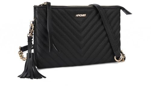 Gladdon Kleine Umhängetaschen für Damen Cross Schultertaschen Clutch Umhängetasche Frauen Cross-body-Taschen Sling Messenger Bag Cossbody Handytasche(Schwarz)