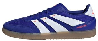 adidas Unisex Predator Freestyle Football Boots Indoor Fußballschuhe, Lucid Blue/Cloud White/Solar Red, 47 1/3 EU