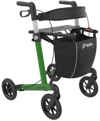 Mobilex Rollator Leopard mit Soft-Rädern grün