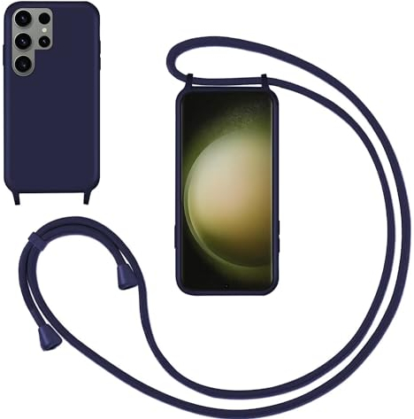 GoodcAcy Funda con Cuerda para Xiaomi Poco X3 Pro/X3 NFC/Poco X3,Carcasa Silicona Líquida Correa Colgante Ajustable Collar Correa de Cuello Cadena Cordón Case para Poco X3 Pro/X3 NFC/Poco X3,Azul