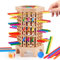 Montessori Game Wooden Board Games, Colorful Sticks Game with Dice & Balls, Fine Motor Skills Toys for 3 4 5 6 Year Old, Family Travel Games for 3 4 Year Olds Educational Gifts for Kids