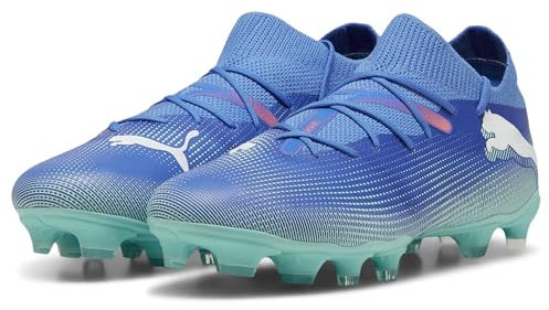PUMA Women's Future 7 Match Firm, Artificial Ground Soccer Cleats Sneaker, Bluemazing-puma White-electric Peppermint, 36 EU