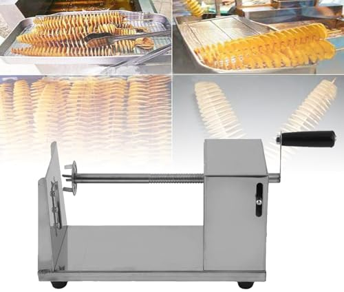 Potato Slicer,Tornado Curly Fry Cutter with Stainless Steel Skewers,Potato Cutter Potato Chips Machine Spiral Cutter for Fruit Potatoes, Tornado Chips, Cucumbers or Carrots