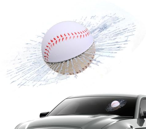 Autoaufkleber Glas Rissige Ball, Aufkleber Karosserie Aufkleber, Aufkleber Kreative Lustige, Ball-Design Wasserfeste Aufkleber Für Auto, Auto Heckscheibe Aufklebe