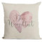 Alsino Kissenbezug Kissen-Bezug personalisiert 40x40 Kissenhülle - Herz mit Wunschtext - Kuschelkissen Dekokissen Geschenkidee Freundin Freund