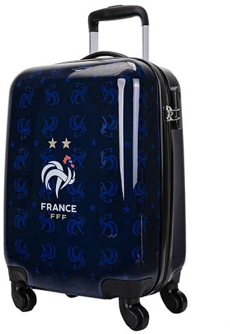 FFF Kabinenkoffer, offizielle Kollektion, französische Fußballnationalmannschaft – 48 cm, blau, 48 x 33 x 21 cm, Sport