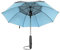 Sombrilla con ventilador, sombrilla eléctrica con mango largo y sombrilla de doble capa con protección UV para refrescarse en verano en la playa, deportes al aire libre (exterior negro interior)
